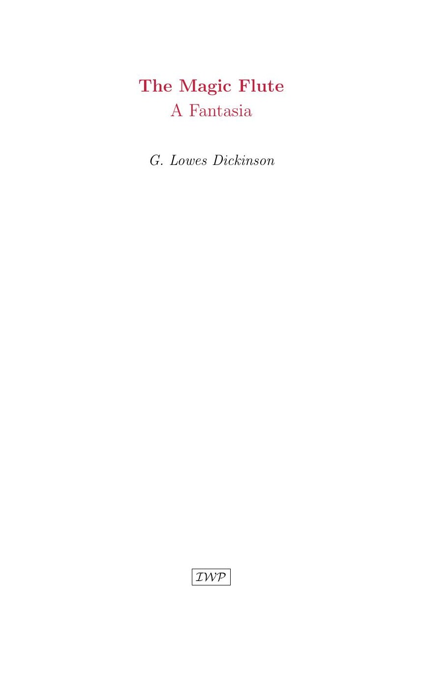 Cover of The Magic Flute by G. Lowes Dickinson