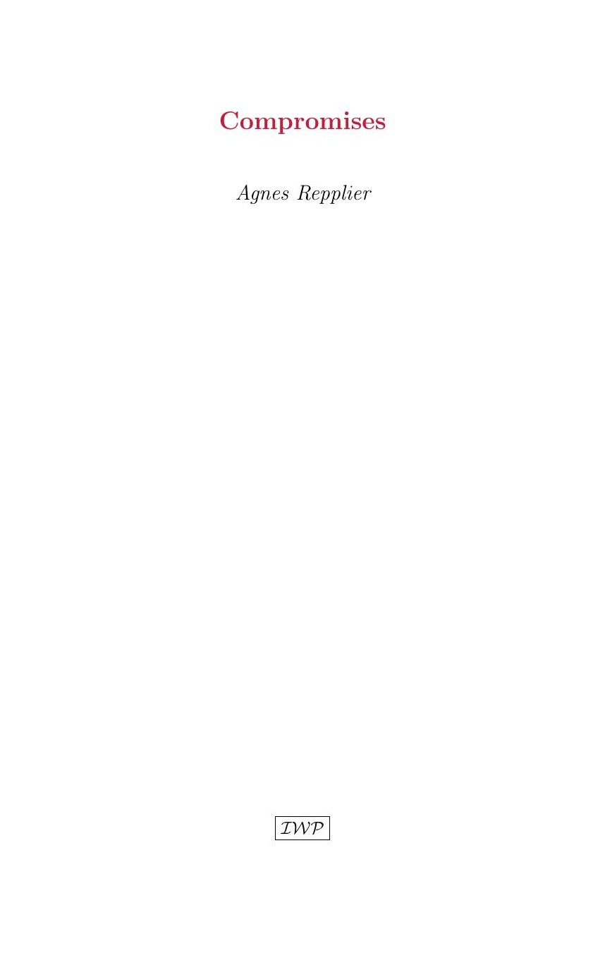 Cover of Compromises by Agnes Repplier