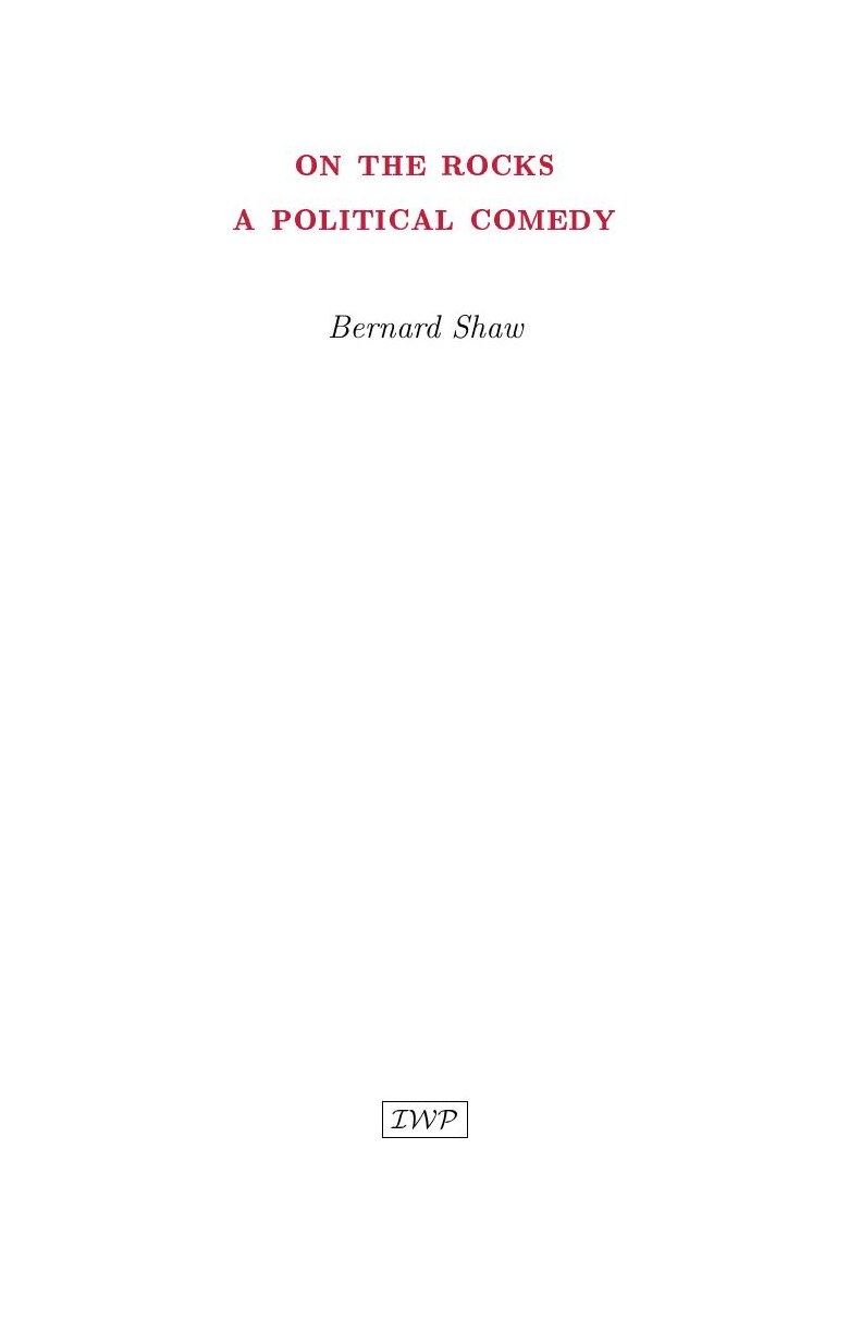 Cover of On the Rocks by Bernard Shaw