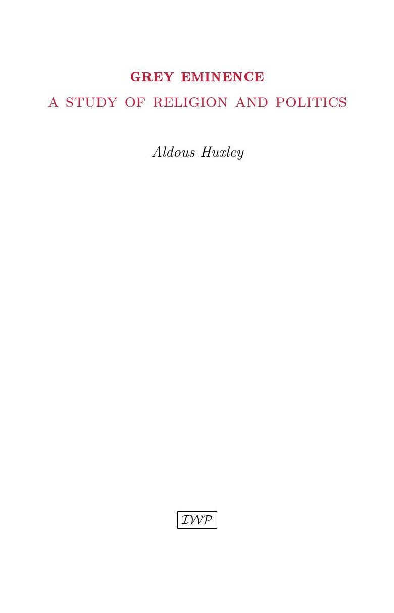 Cover of Grey Eminence by Aldous Huxley