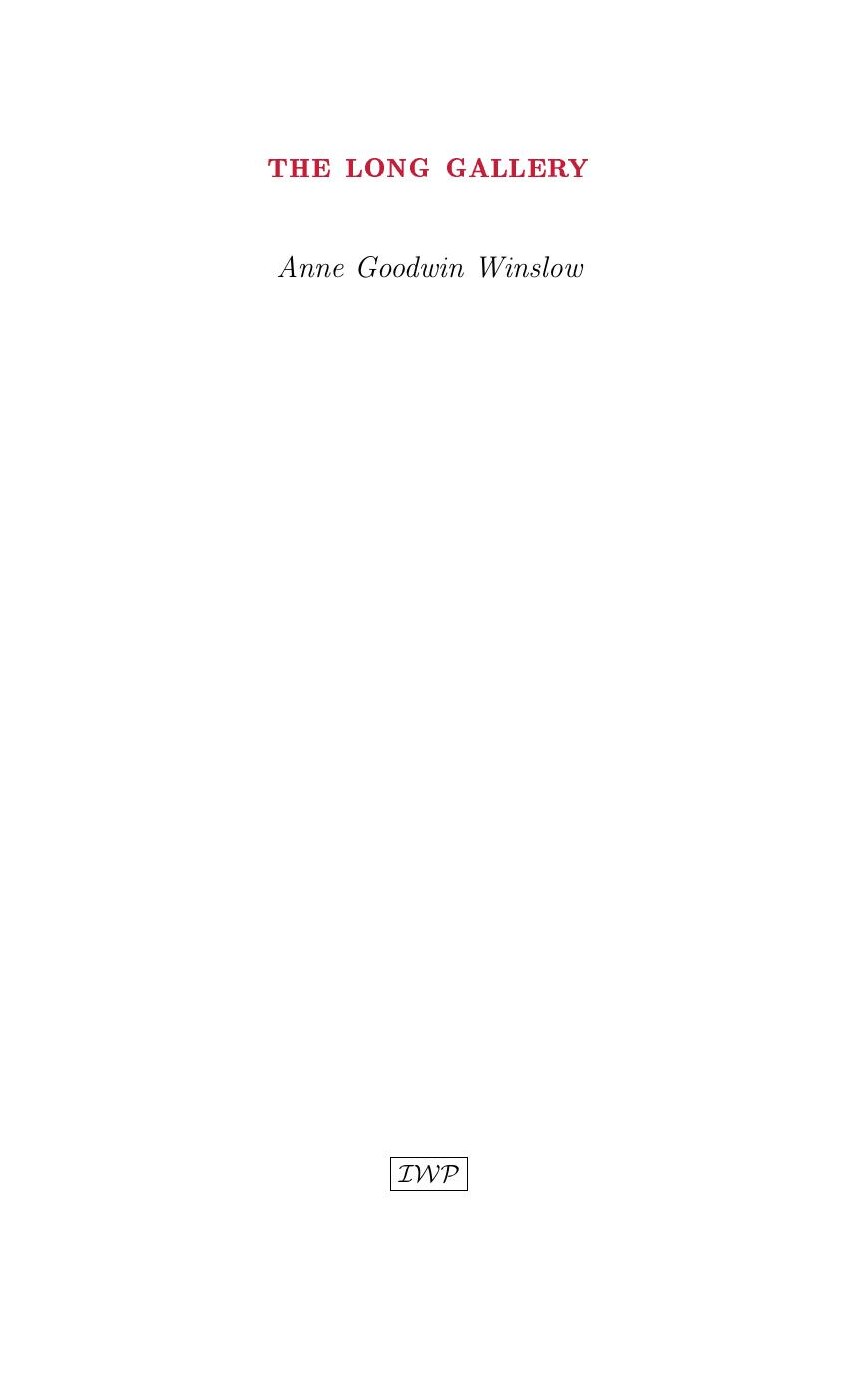 Cover of The Long Gallery by Anne Goodwin Winslow