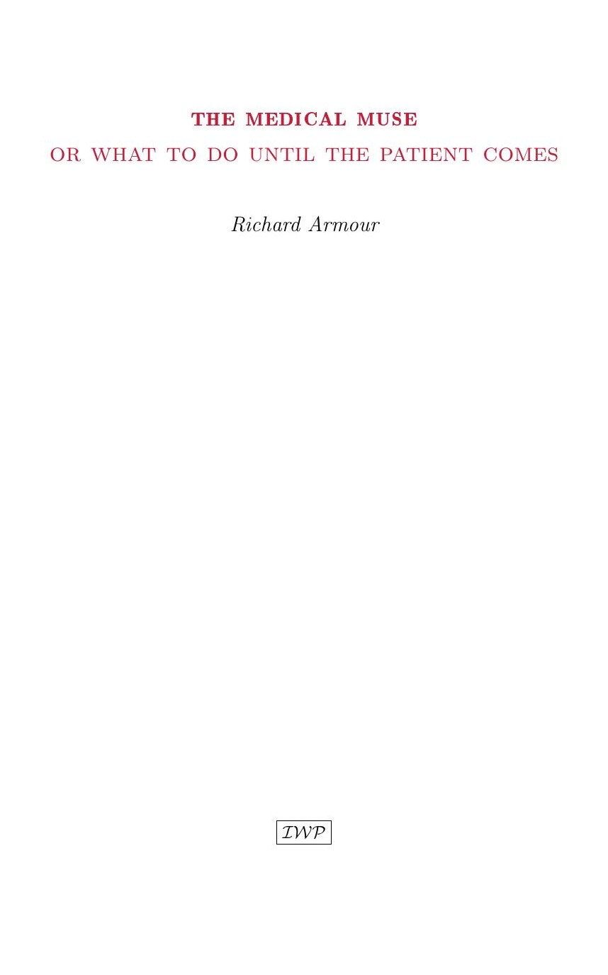 Cover of The Medical Muse by Richard Armour