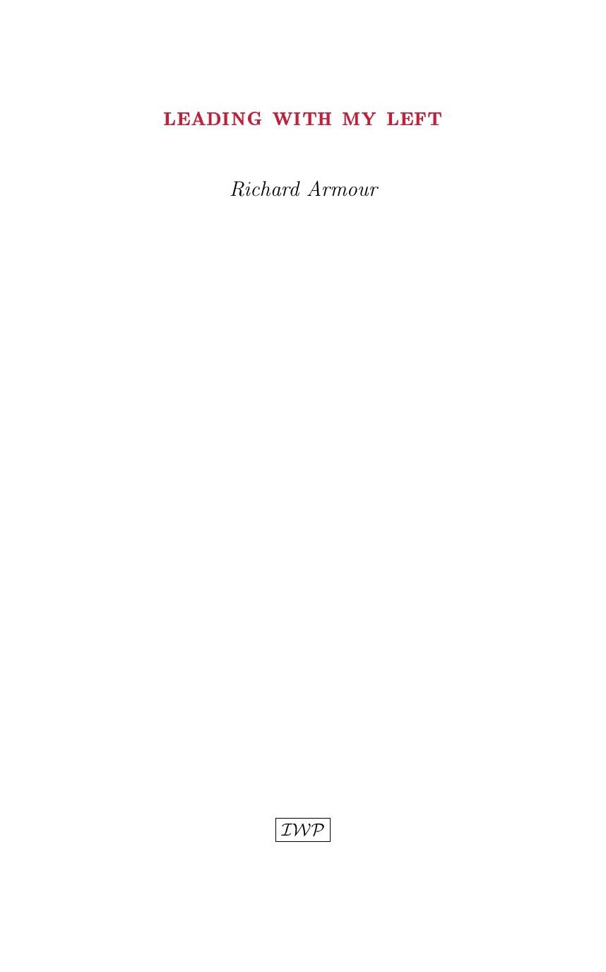 Cover of Leading With My Left by Richard Armour