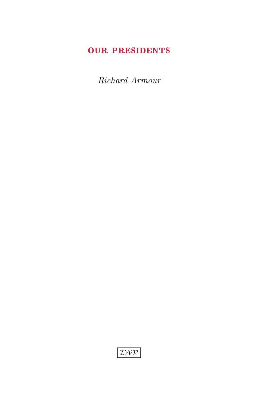 Cover of Our Presidents by Richard Armour